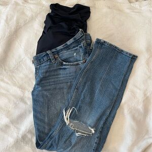 A&F over the bump mat jeans